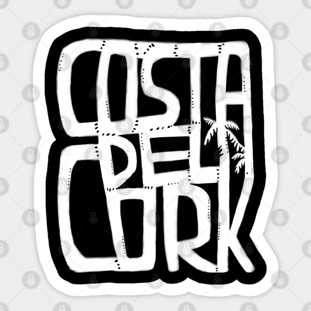 Cork Coast, Irish summer, funny Cork Sticker by badlydrawnbabe